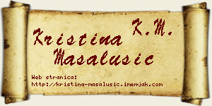 Kristina Masalušić vizit kartica